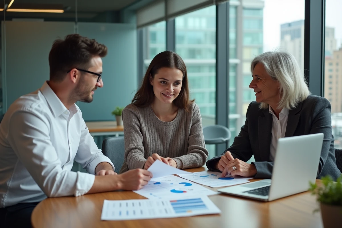 Trois professionnels de santé discutent autour d